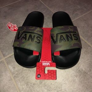 camo vans slides